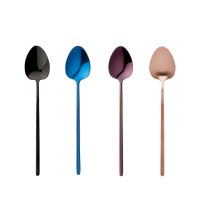 Amazon 2021 Popular Mini Ice Cream 18/10 Stainless Steel Rose Gold Coffee Spoon Dessert Teaspoon