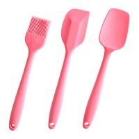 BPA Free High Temperature Resistant 3pcs Silicone Scraper Shovel Brush Baking Set Cake Tools